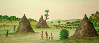 Giant ant hills in Bechuanaland, 1868 by A.A. Anderson (RCMS 191.62)